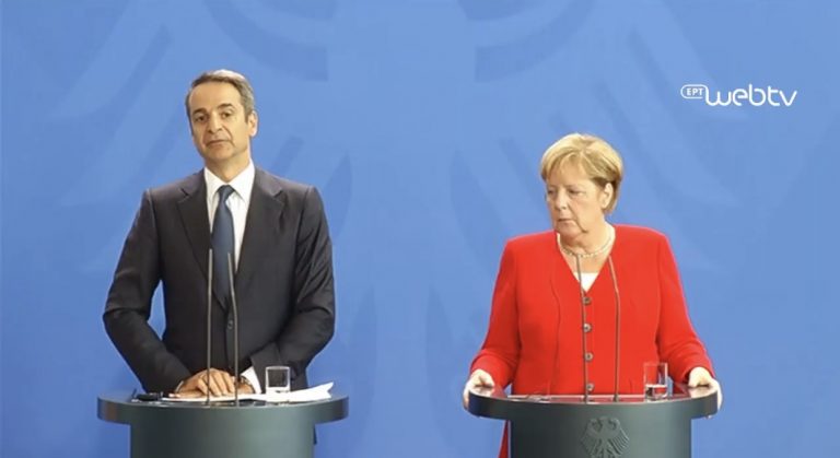 Οι κοινές δηλώσεις Μητσοτάκη – Μερκελ – Το ευχαριστώ του πρωθυπουργού για την υποδοχή
