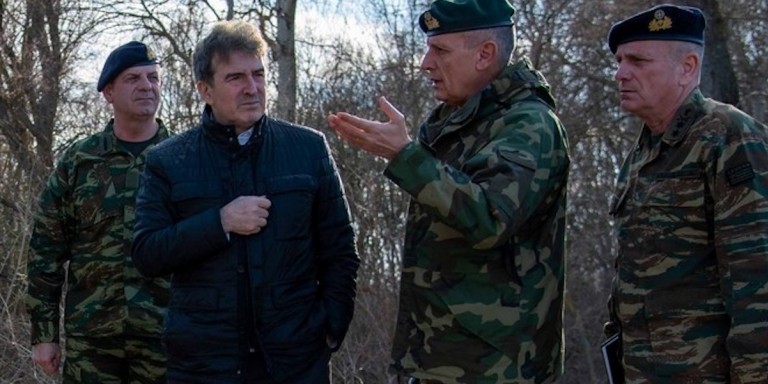 Στον Έβρο ο Μιχάλης Χρυσοχοΐδης για την πορεία των εργασιών τοποθέτησης εμποδίων