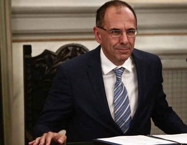 Ο υπουργός Επικρατείας της κυβέρνησης Μητσοτάκη, Γιώτηπς Γεραπετρίτης, στην ορκομωσία