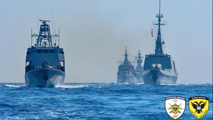 Συνεχίζεται για δεύτερη μέρα η τετραμερής άσκηση ΕUΝΟΜΙΑ ανοικτά της Κύπρου